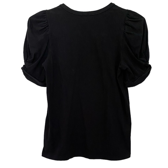A.L.C. Black Puff Sleeve Tee T-Shirt Top Size Small S - Picture 2 of 7